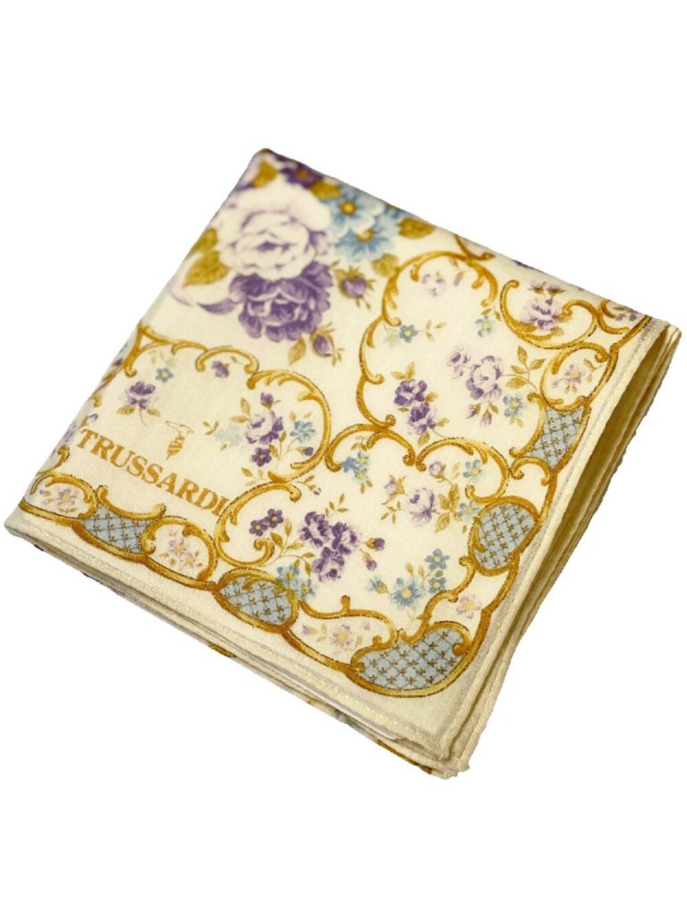 Vintage Trussardi Floral Cotton Scarf